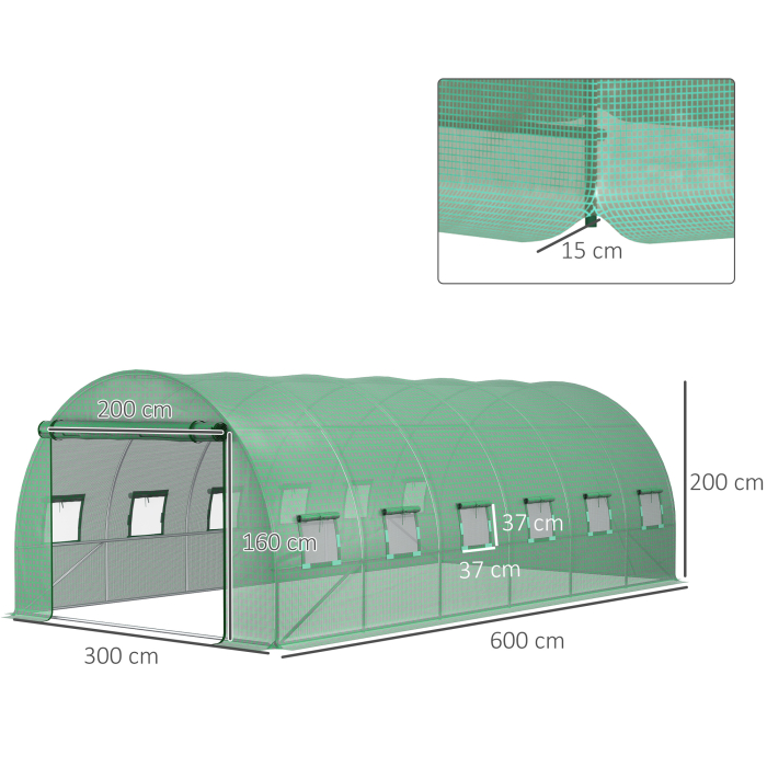  Prelata Sera 6×3×2 m - Cu 12 Ferestre, Usa Rulanta si Margini [3]