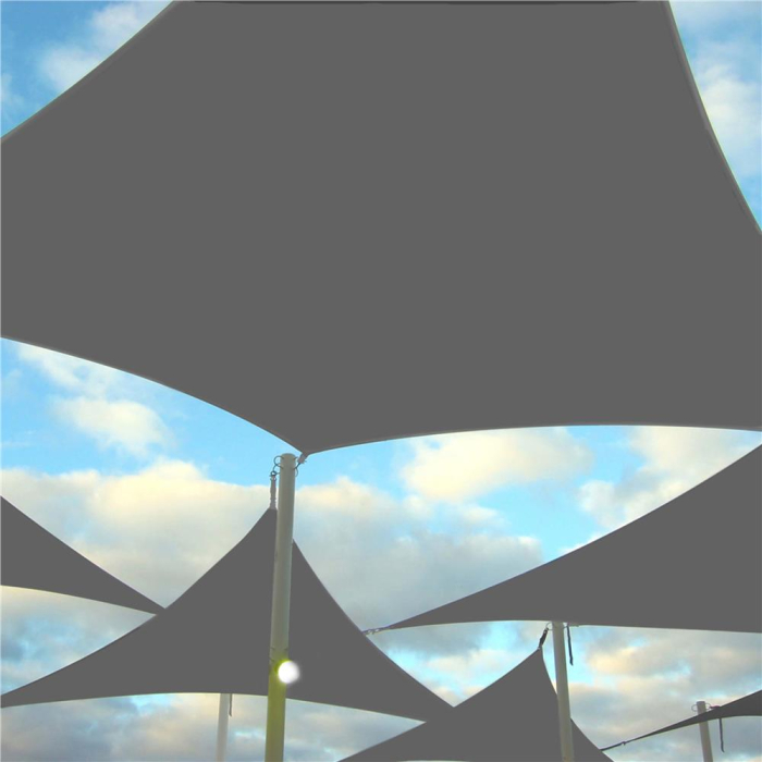Prelata umbrire 3x3 m impermeabila cu protectie UV, grad umbrire 90%, inele inox, sfori incluse, husa transport, gri grafit [21]