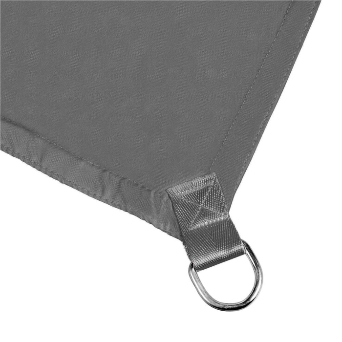 Prelata umbrire 3x3 m impermeabila cu protectie UV, grad umbrire 90%, inele inox, sfori incluse, husa transport, gri grafit [14]