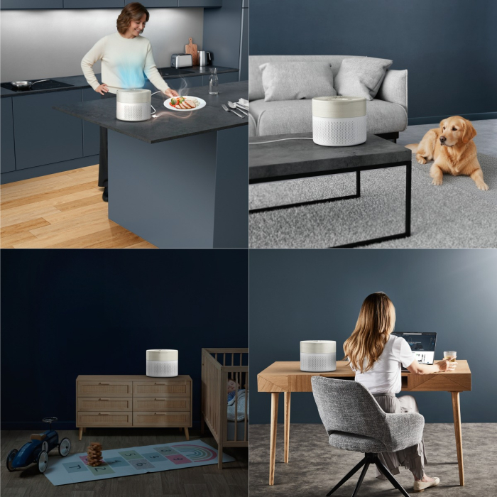 Purificator de aer Rowenta Pure Air Mini PU1521F0, 22 m², mod silentios, ultra-compact, filtrare HEPA Allergy+, CADR 85 m³/ora, alb & crem [2]