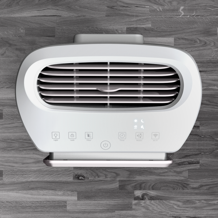 Purificator Intense Pure Air Home PU6180F0, sistem de filtrare HEPA, 5 trepte de viteza, 3 trepte de filtrare, 60 W, alb & gri [2]