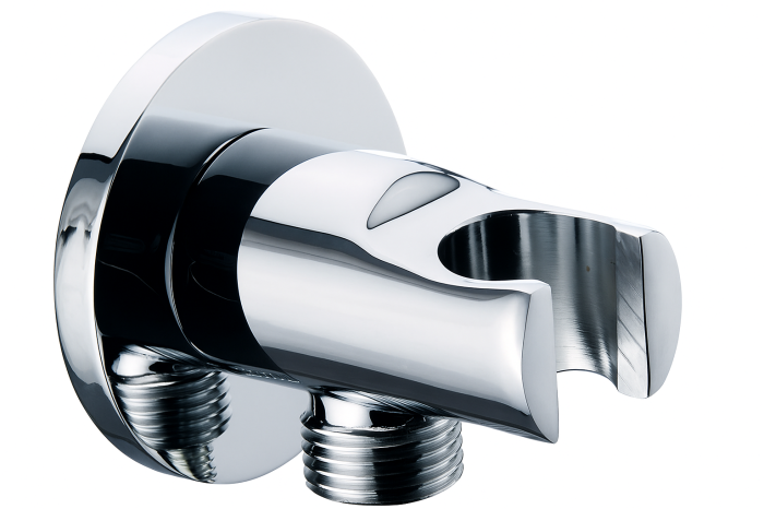 Racord apa cu brat suport dus Remer Rubinetterie 337M, alama cromata, montaj perete/tavan, filet 1/2” [1]