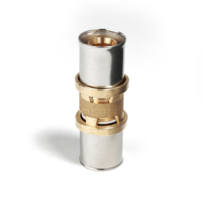 Racord drept de presare Giacomini RM102Y011, diametru 32 x 3 mm, pentru teava multistrat, alama [1]