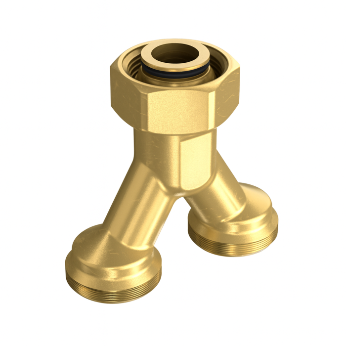 Racord Y din alama Giacomini R545Y004, G 3/4"F x 3/4"E, cu distanta intre axe 40 mm si adaptor R483Y001 [1]