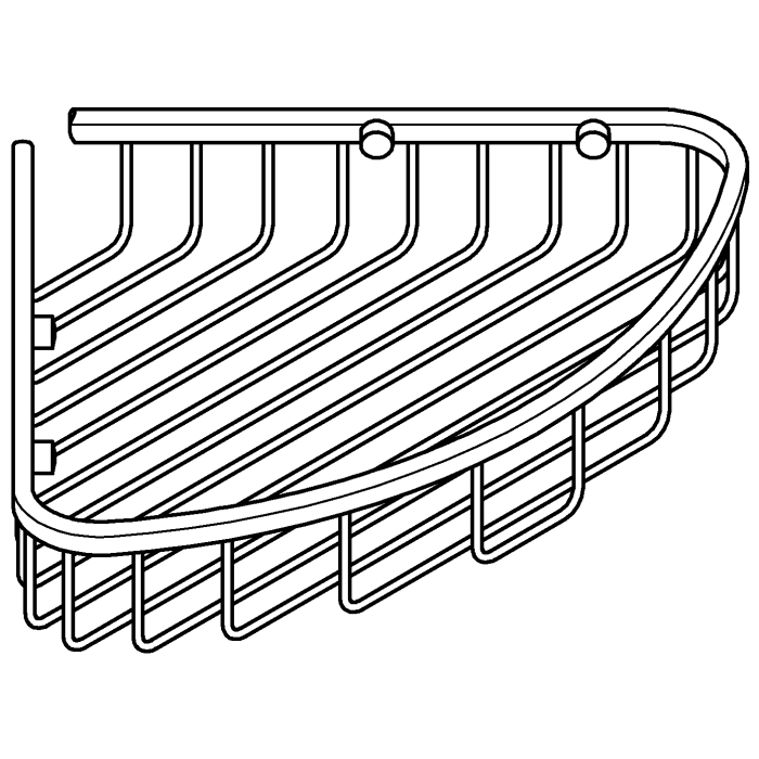 Raft colt Grohe 40663001, 303 mm, 233 mm, 4 orificii instalare, pe colt, metal, elemente fixare ascunse, Crom [5]