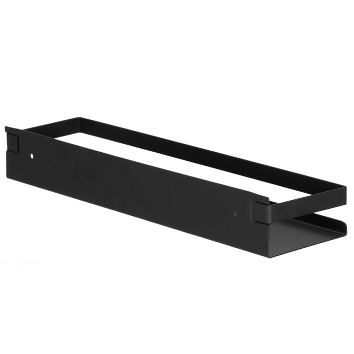 Raft de baie cu 2 sisteme instalare pe perete, aluminiu, 40x10x6cm, negru [18]