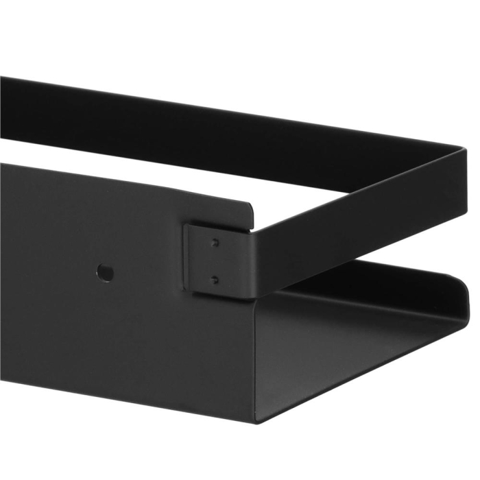 Raft de baie cu 2 sisteme instalare pe perete, aluminiu, 40x10x6cm, negru [4]
