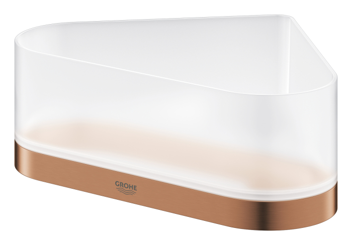 Raft de colt Grohe 41038DL0, 200 mm, 168 mm, 2 orificii instalare, pe colt, abs, metal, elemente fixare ascunse, Cupru [3]