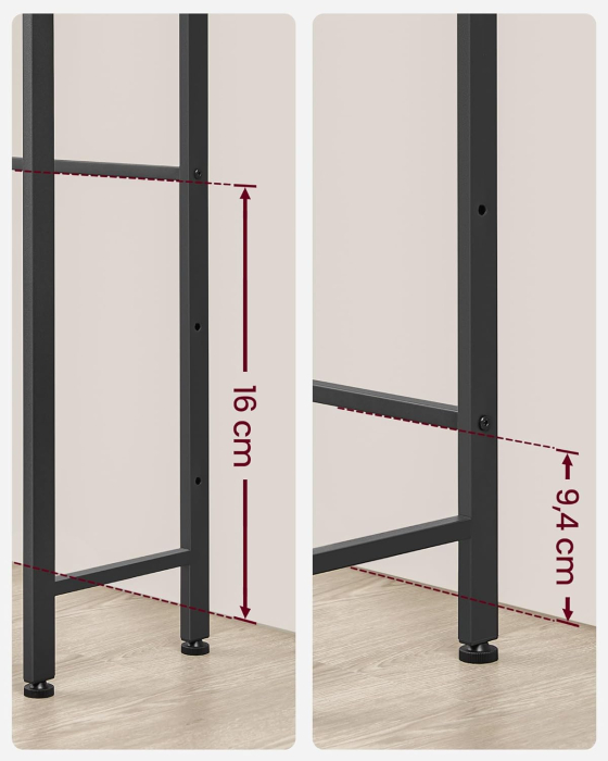 Raft de depozitare pentru baie, suprapunere peste masina spalat sau vas WC, 25x63x165 cm, gri [8]