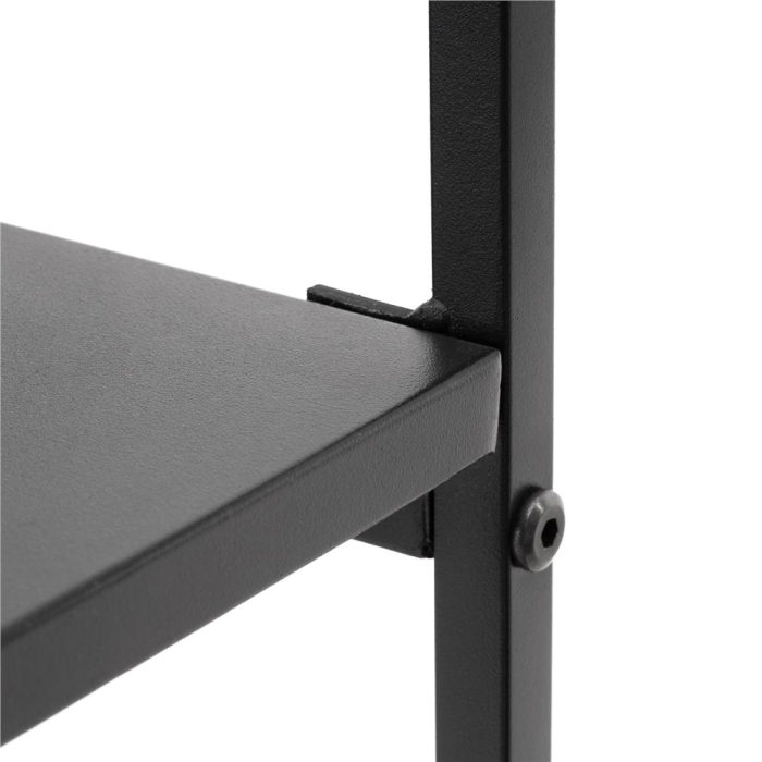 Raft de perete cu 3 polite din MDF si cadru metalic, 58x21x50 cm, negru [13]