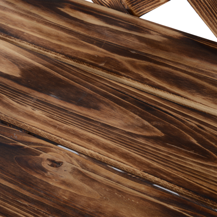  Raft Ghivece pentru Plante cu 3 Etajere din Lemn de Brad, 80x40x150 cm [7]