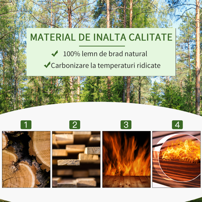  Raft Ghivece pentru Plante cu 3 Etajere din Lemn de Brad, 80x40x150 cm [5]