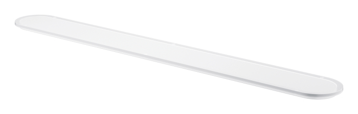 Raft Grohe 41057000, 600 mm, 75 mm, 2 orificii instalare, pe suport, sticla, elemente fixare ascunse, Alb [3]