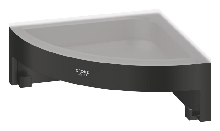 Raft Grohe 411062430, colt Start Cube, tip instalare pe colt, numar orificii instalare 2, elemente fixare ascunse, negru [2]