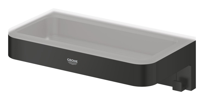 Raft Grohe 411072430, baie Start Cube, tip instalare pe perete, design modern, fixare sigura, negru [2]