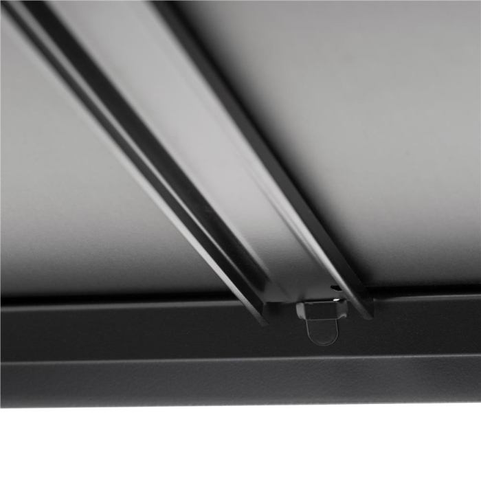 Raft metalic de depozitare cu 5 polite reglabile MDF, capacitate 750 kg, 120x40x200 cm, negru [15]