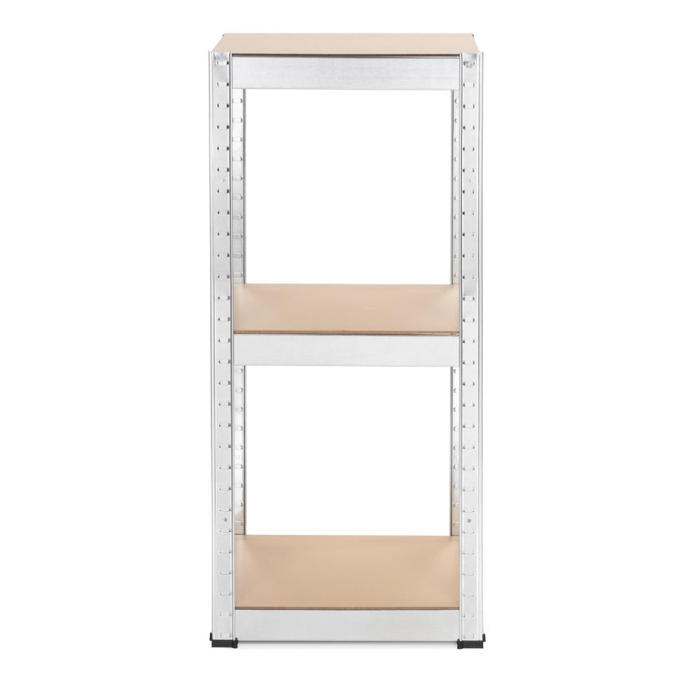 Raft metalic de depozitare cu 5 polite reglabile MDF, structura zincata, capacitate 500 kg, 40x40x180 cm, gri [19]