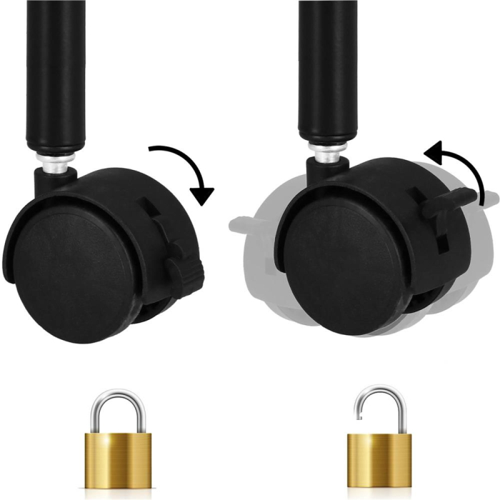 Raft metalic mobil tip carucior pentru bucatarie, 4 polite si 4 agatatori, negru, 44x26x85cm [12]