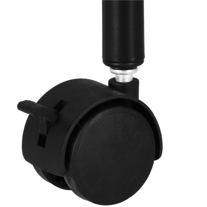 Raft metalic mobil tip carucior pentru bucatarie, 4 polite si 4 agatatori, negru, 44x26x85cm [7]