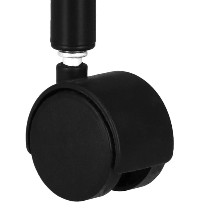 Raft metalic mobil tip carucior pentru bucatarie, 4 polite si 4 agatatori, negru, 44x26x85cm [6]