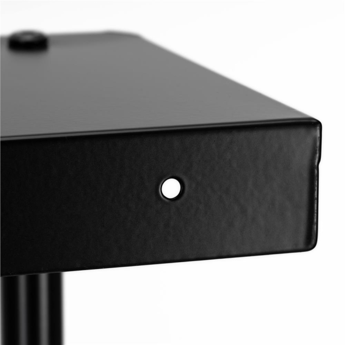 Raft metalic pentru prosoape, structura cu finisaj mat, accesorii montaj incluse, 31x15x77 cm, negru [9]