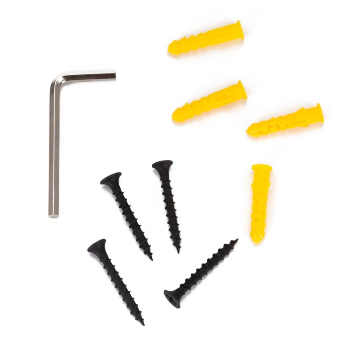 Raft metalic pentru prosoape, structura cu finisaj mat, accesorii montaj incluse, 31x15x77 cm, negru [7]