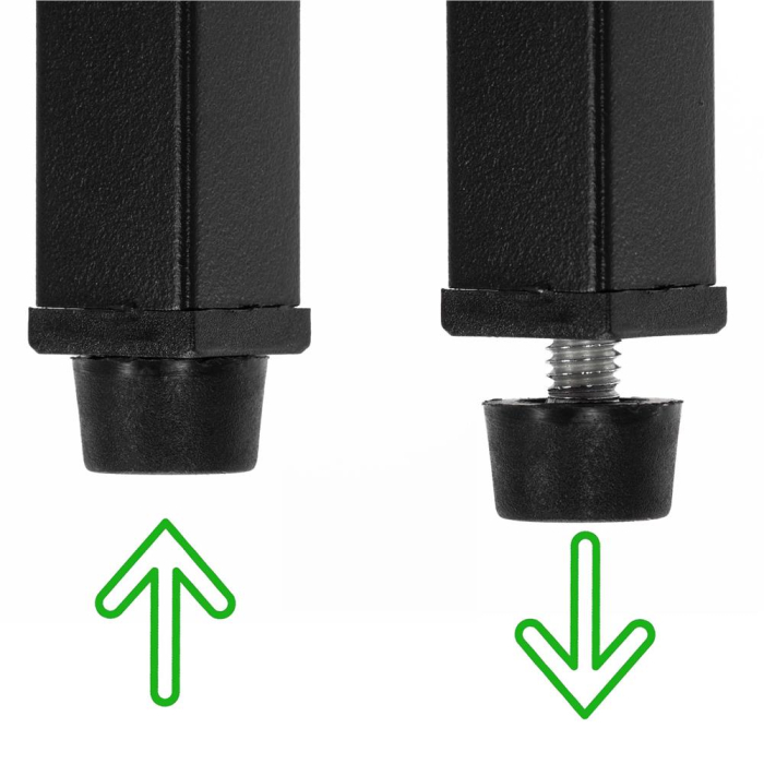 Raft multifunctional cu 2 polite si blat superior pentru depozitare, structura metalica rezistenta din otel si rafturi din MDF, picioare reglabile ant [8]