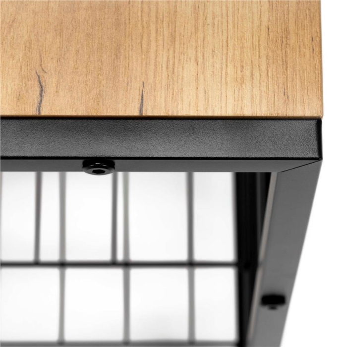 Raft multifunctional cu 2 polite si blat superior pentru depozitare, structura metalica rezistenta din otel si rafturi din MDF, picioare reglabile ant [10]