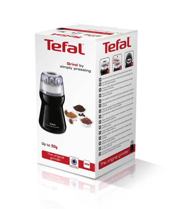Rasnita Original  TEFAL GT110838, 180 W, 50 g, design modern, lame inox, negru [6]