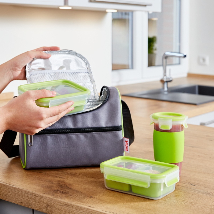 Recipient pentru smoothie Tefal MasterSeal To Go N1071510, 450 ml, 100% etans, capac cu clips, verde [5]