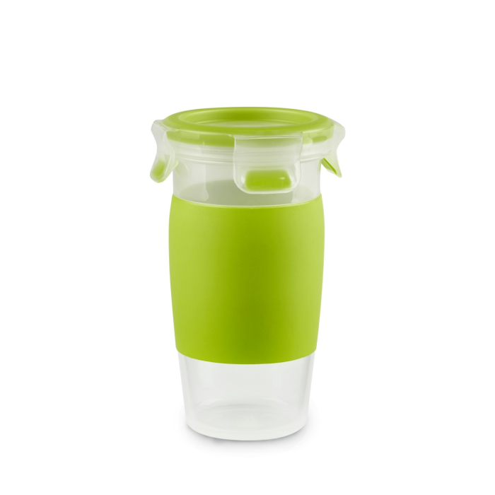 Recipient pentru smoothie Tefal MasterSeal To Go N1071510, 450 ml, 100% etans, capac cu clips, verde [8]