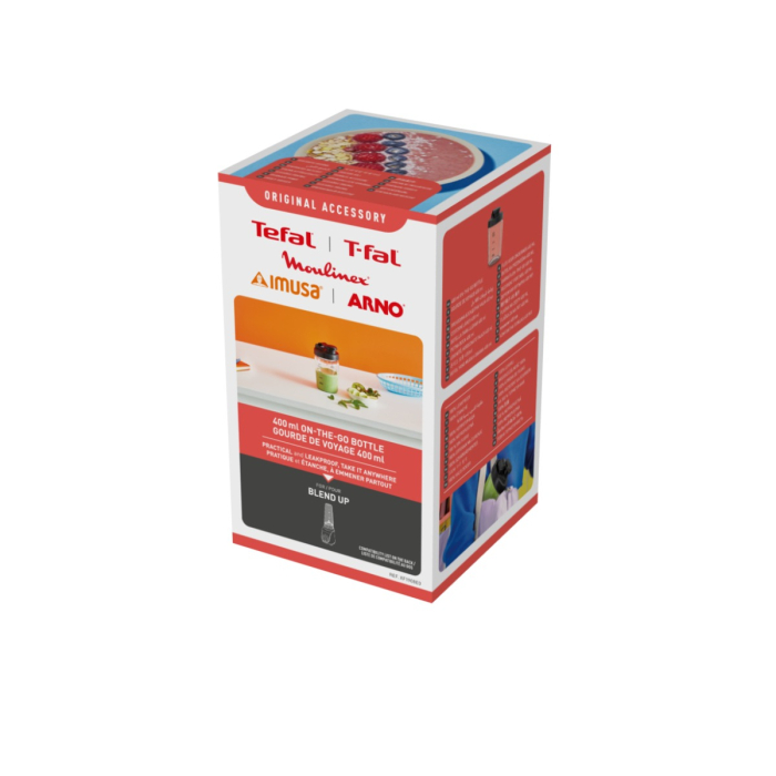 Recipient portabil Tefal XF1908E0, 400 ml, Tritan®, compatibil cu blenderele Tefal Blend Up, seriile BL19xx, transparent [2]