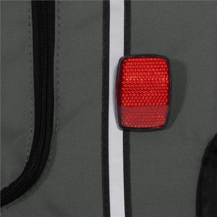 Remorca bicicleta transport animale acoperis impermeabil, maxim 40 kg, rezistenta, verde negru [21]