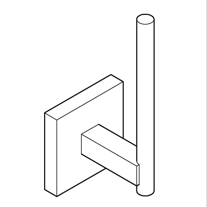 Rezerva hargie igienica Grohe 40979DC0, Start Cube, pe perete, metal, mat, otel satinat [13]