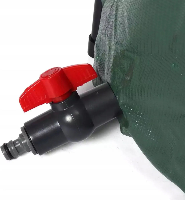 Rezervor colectare apa ploaie 750L pliabil, PVC rezistent UV, robinet filtru capac fermoar, 6 tevi sustinere, 100x103 cm [10]