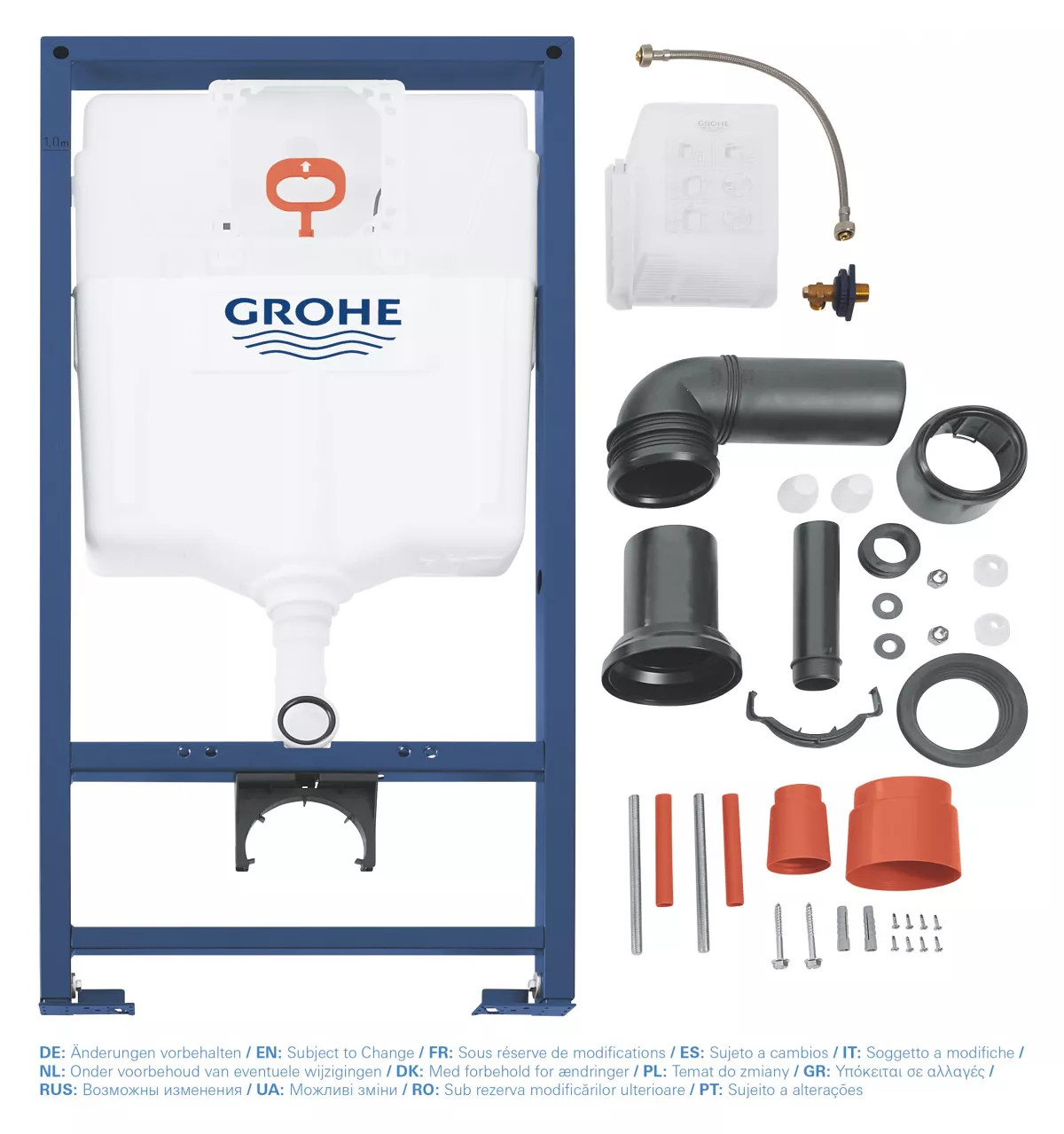 Rezervor Grohe Rapid SL 38528001, incastrat, 1/2'', suport, reductor, alb [2]