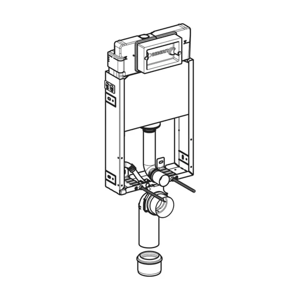 Rezervor incastrat Geberit Delta cu cadru Kombifix Basic pentru wc suspendat 108 cm [2]