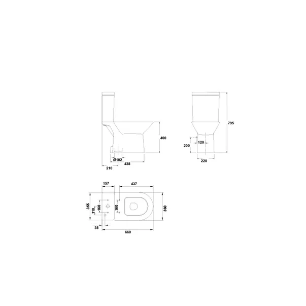Rezervor pe vas wc Gala Aris alimentare stanga jos [2]