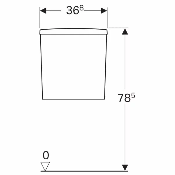 Rezervor pe vas wc Geberit Selnova Square cu alimentare laterala pentru Rimfree [3]