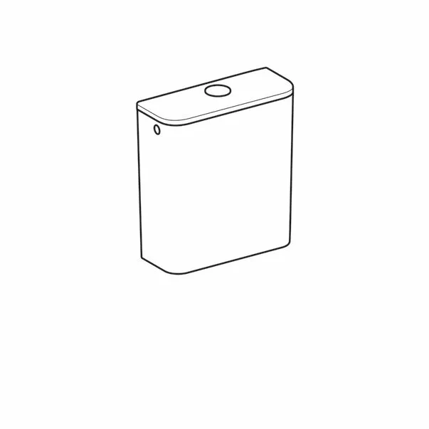 Rezervor pe vas wc Geberit Smyle Square ceramica cu alimentare laterala [2]