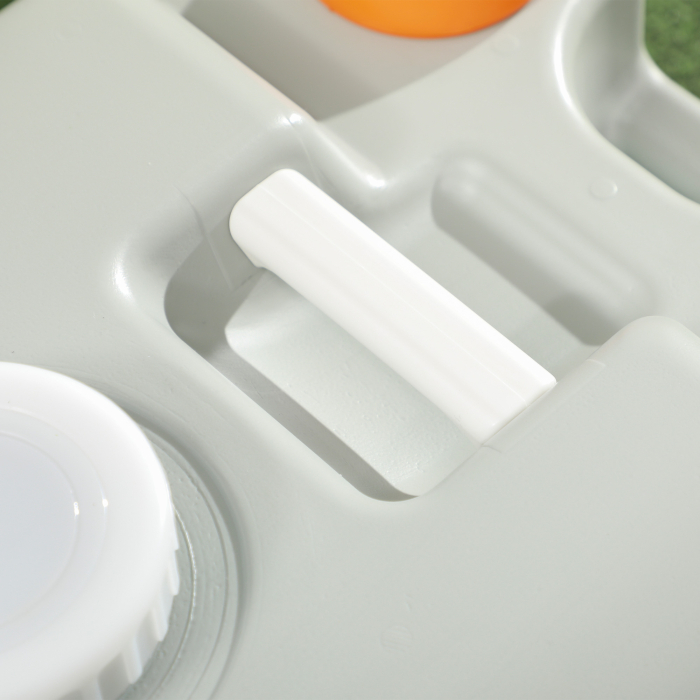  Rezervor pentru Apa de Camping 22L cu Roti si Maner si Duza Rotativa, Gri [9]