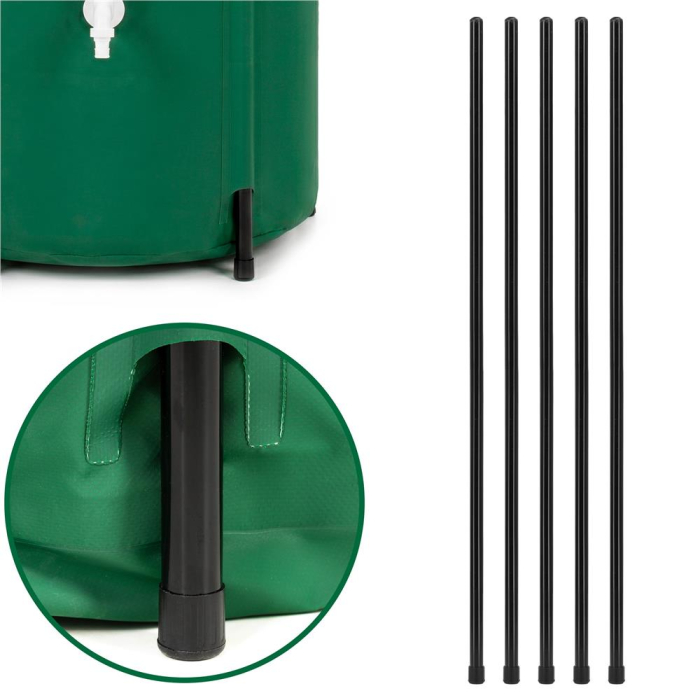 Rezervor pliabil pentru colectarea apei de ploaie, 100 L, PVC 1000D, cu 2 robinete si sistem preaplin, verde [11]