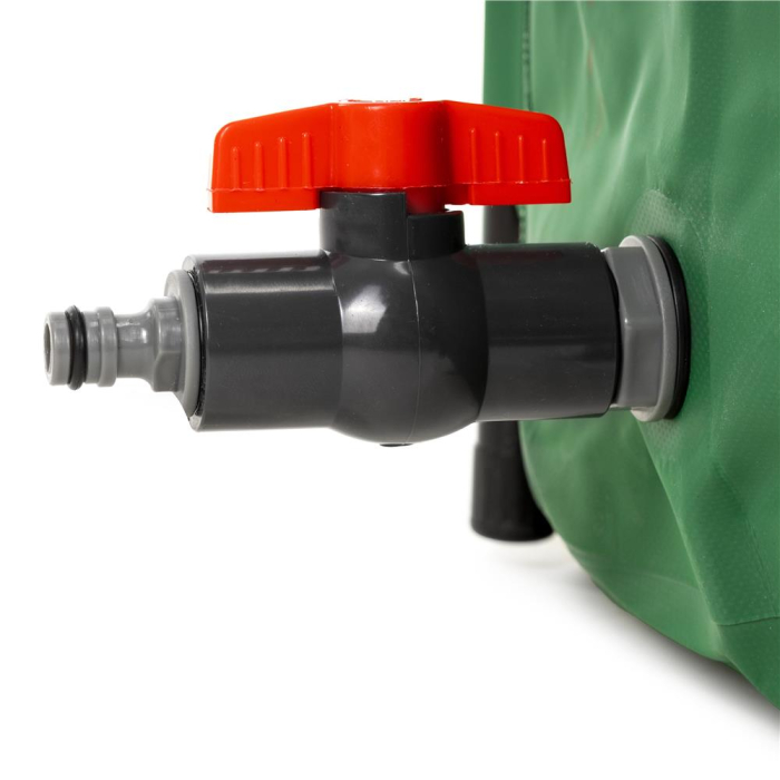 Rezervor pliabil pentru colectarea apei de ploaie, 100 L, PVC 1000D, cu 2 robinete si sistem preaplin, verde [25]