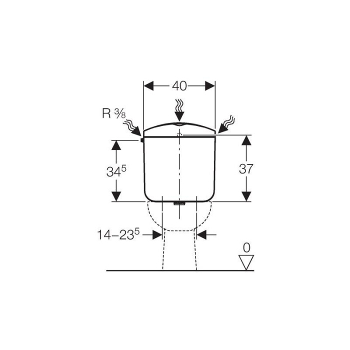 Rezervor WC Geberit, Montana Duo AP117, la inaltime [2]