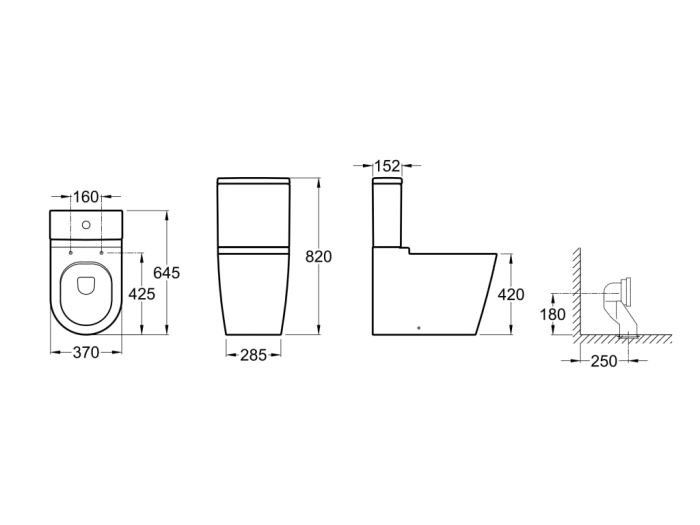 Rezervor WC Roca Inspira, aplicat, alimentare inferioara, ceramic, alb, A341520000 [2]