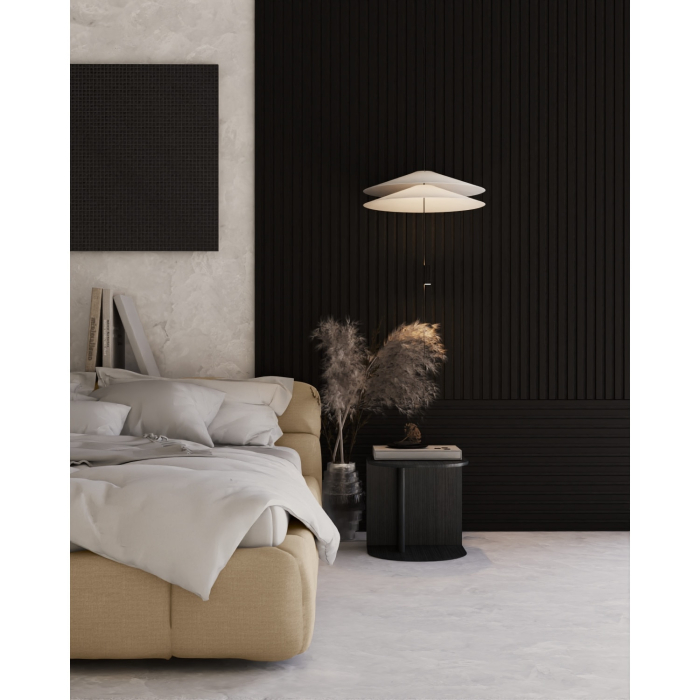 Riflaj MDF decorativ LDA PREMIUM de tip Panou Acustic, Negru, 260x40 cm [14]