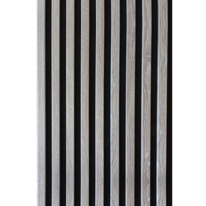 Riflaj MDF decorativ LDA PREMIUM de tip Panou Acustic, Stejar Grafit, 260x40 cm [1]