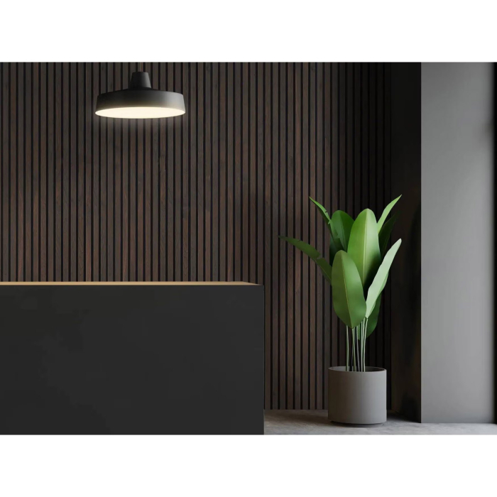 Riflaj MDF decorativ LDA PREMIUM de tip Panou Acustic, Stejar Maro inchis, 260x40 cm [8]