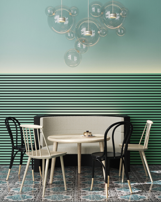 Riflaj MDF decorativ LDA PREMIUM de tip Panou Acustic, Verde Salvie, 260x40 cm [3]