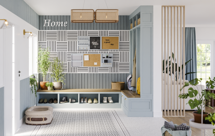 Riflaj perete despartitor MDF, LDA PREMIUM, Stejar Saragossa, 275x58 cm [5]